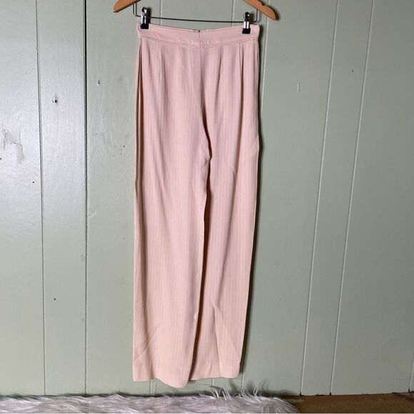 Vtg Giorgio‎ Armani Pants Italy Taupe Straight Leg Trousers Bow Pants 27X30 - Picture 4 of 10
